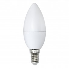 LED-C37-11W/DW/E14/FR/NR Лампа светодиодная. Форма `свеча`, матовая. Серия Norma. Дневной белый свет (6500K). Картон. ТМ Volpe