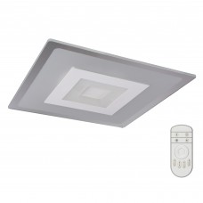 DLC-N501 38W GLASS/CLEAR Светильник светодиодный потолочный ТМ `Fametto`, серия `Nimfea`. 38 Вт. Диммируемый. Пульт ДУ(в/к). 3000К/4000К/6500К. Материал стекло цвет прозрачный. 500х500мм.