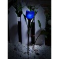 USL-C-454/PT305 BLUE TULIP Садовый светильник на солнечной батарее `Синий тюльпан`. Белый свет. 1*L