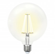 LED-G125-15W/3000K/E27/CL PLS02WH Лампа светодиодная. Форма `шар`, прозрачная. Серия Sky. Теплый белый свет (3000K). Картон. ТМ Uniel.