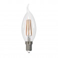 LED-CW35-9W/4000K/E14/CL PLS02WH Лампа светодиодная. Форма `свеча на ветру`, прозрачная. Серия Sky. 