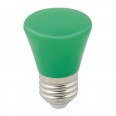 LED-D45-1W/GREEN/E27/FR/С BELL Лампа декоративная светодиодная. Форма `Колокольчик`, матовая. Цвет з