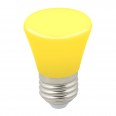 LED-D45-1W/YELLOW/E27/FR/С BELL Лампа декоративная светодиодная. Форма `Колокольчик`, матовая. Цвет 