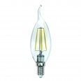 LED-CW35-13W/3000K/E14/CL PLS02WH Лампа светодиодная. Форма `свеча на ветру`, прозрачная. Серия Sky.