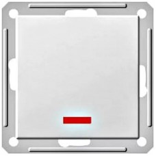 Выключатель `Вессен 59`1кл.с самовозвратом и индикатором ВС116-151-1-86 С/У белый