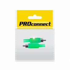 Разъём аудио, RCA пайка, зелёный, (2шт.) (пакет) PROconnect