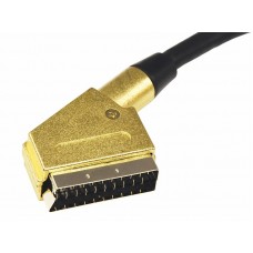 Шнур SCART - SCART (21 Pin), длина 3 метра (GOLD-металл GOLD) REXANT