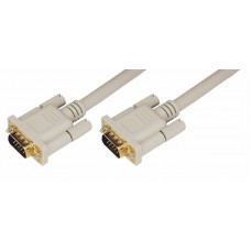 Шнур VGA - VGA с ферритами, длина 1,8 метра, серый (GOLD) REXANT