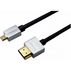 Шнур micro HDMI - HDMI, длина 1,5 метра Ultra Slim (блистер) (GOLD) REXANT