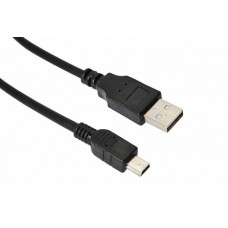 Кабель USB (шт. mini USB - шт. USB A) 0.2 метра, черный REXANT