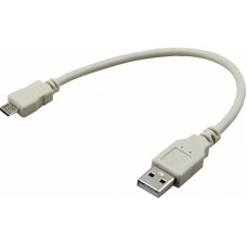 Кабель USB (шт. micro USB - шт. USB A) 0.2 метра, серый REXANT