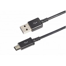 USB кабель miniUSB длинный штекер 1 м черный