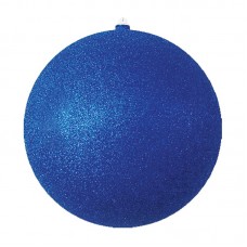 Елочная фигура `Шар с блестками`, 25 см, цвет синий