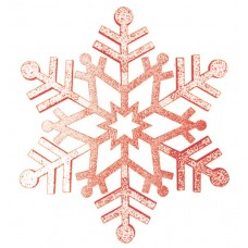 Елочная фигура `Снежинка резная`, 81 см, цвет красный