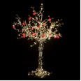 Светодиодное дерево `Яблоня`, высота 1.5м, 10 красных яблок, ТЕПЛЫЙ БЕЛЫЙ светодиоды, IP 54, понижаю