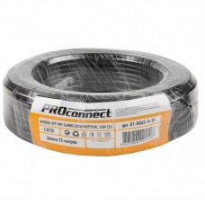 Кабель UTP PROconnect 4PR 24AWG, CCA, CAT5e, PE, черный, OUTDOOR, бухта 25 м