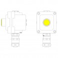 Взрывонепроницаемый пост управления из алюминия LCSD-01-B-MC-L1Y(220)x1-PCMB-KAEPM3MHK-20 / 1Ex d II