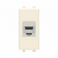 Компьютерная розетка RJ-45 без шторки модульная, кат.6А экранированная, Avanti , Ванильная дымка , 1 модуль