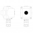 Взрывонепроницаемый пост управления из алюминия LCSD-01-B-MC-P1B(11)x1-PCMB-KAEPM3MHK-20 / 1Ex d IIB T5 Gb / Ex tb IIIC T95гр.С Db IP66