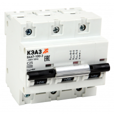 Выключатель автоматический модульный ВА47-100-3D63-УХЛ3 (10кА)