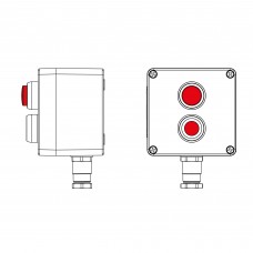 Взрывозащищенный пост управления из полиэстера CPE-P-03-(1xP1R(11)-1xLR(250))-1xKH2MHK(C)1Ex d e IIC Т5 Gb / Ex tb IIIC T95гр.C Db IP66/КЗ