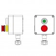 Взрывозащищенный пост управления из алюминия CPE-A-12-(1xP1G(11)-1xP6E(11))-1xKAEPM2MHK-20(C)1Ex d e