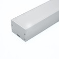 Профиль алюминиевый накладной `Линии света`, серебро, CAB257